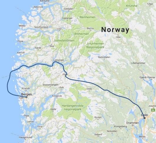 Itinerary map for Enchanting fjords