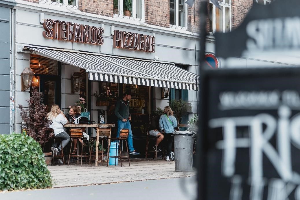 Pizzeria terrace in Copenhague