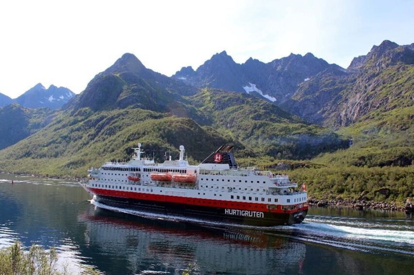 Hurtigruten ferry on the fjords in norway