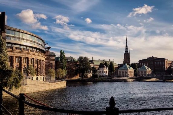 Stockholm old town view from the canals