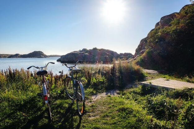 Swedish archipelagos with two bigs in front of the water