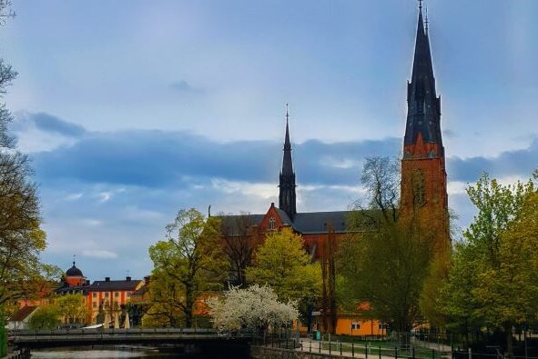 Uppsala cathedral viewed from outside